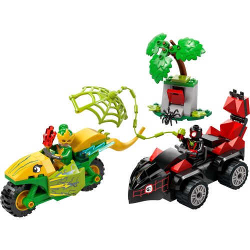 LEGO® Marvel Spin és Electro: Üldözés a dinójárművel