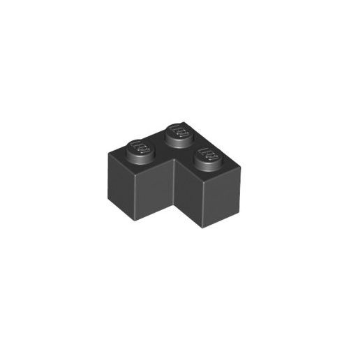Fekete LEGO Kocka 2 x 2 sarok