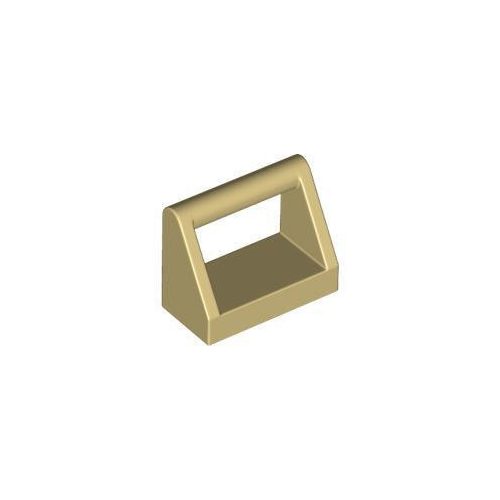 Homokszín LEGO Módosított csempe 1 x 2 rúdfogantyúval