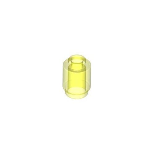 Átlátszó neonzöld LEGO Kerekített kocka 1 x 1