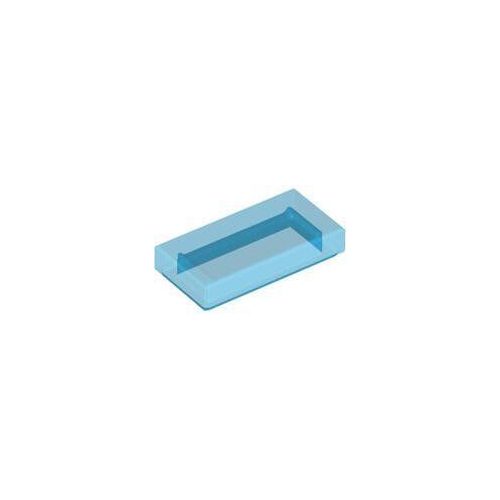 Átlátszó sötétkék LEGO Csempe 1 x 2