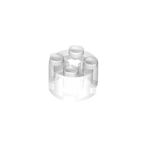 Átlátszó LEGO Kerekített kocka 2 x 2 tengelylyukkal