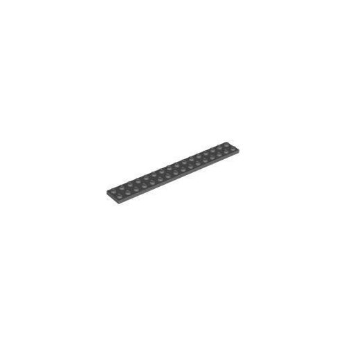Sötét kékesszürke LEGO Lap 2 x 16