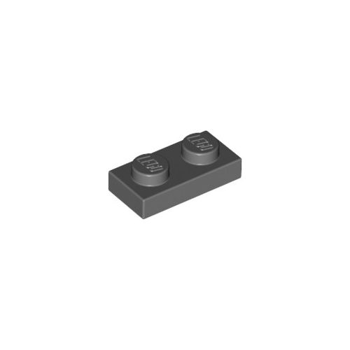 Sötét kékesszürke LEGO Lap 1 x 2