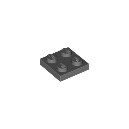 Sötét kékesszürke LEGO Lap 2 x 2