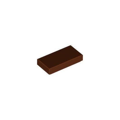 Vörösesbarna LEGO Csempe 1 x 2