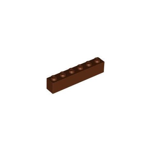 Vörösesbarna LEGO Kocka 1 x 6