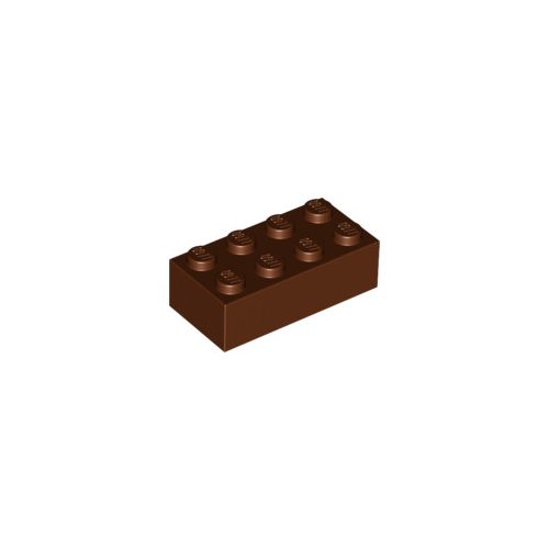 Vörösesbarna LEGO Kocka 2 x 4