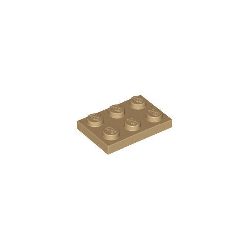 Sötét homokszín LEGO Lap 2 x 3
