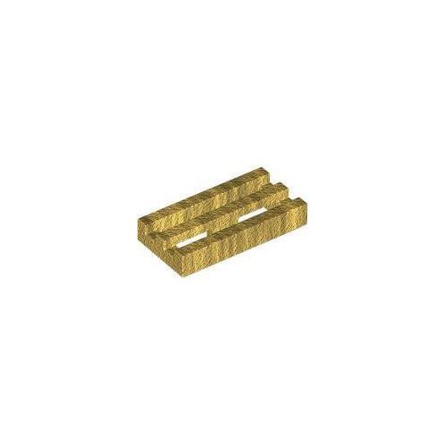 Gyöngyház arany LEGO Módosított csempe 1 x 2 rács alsó horonnyal