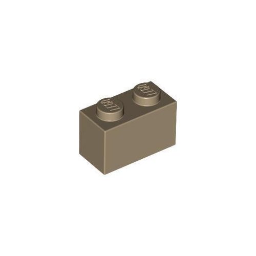 Sötét homokszín LEGO Kocka 1 x 2