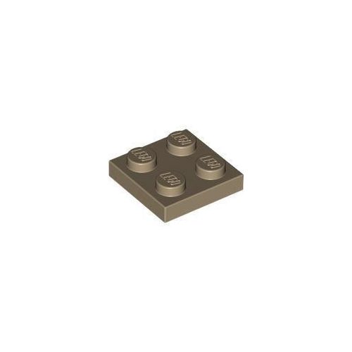 Sötét homokszín LEGO Lap 2 x 2