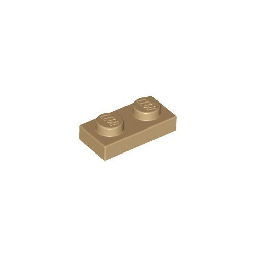 Sötét homokszín LEGO Lap 1 x 2