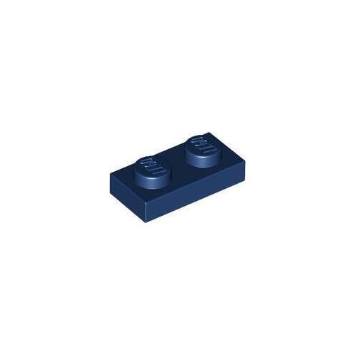 Sötétkék LEGO Lap 1 x 2