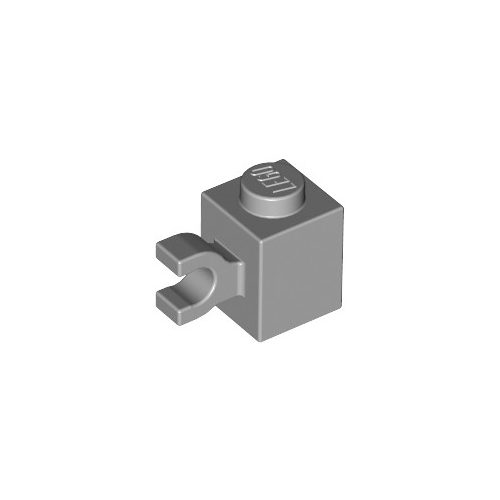 Világos kékeszöld LEGO Módosított kocka 1 x 1 oldalán vízszintes csipesszel