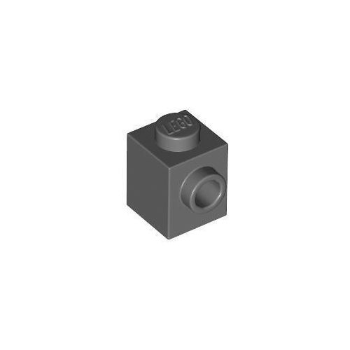 Sötét kékesszürke LEGO Módosított kocka 1 x 1 egy oldalsó bütyökkel