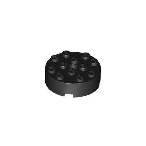 Fekete LEGO Kerekített kocka 4 x 4 lyukkal
