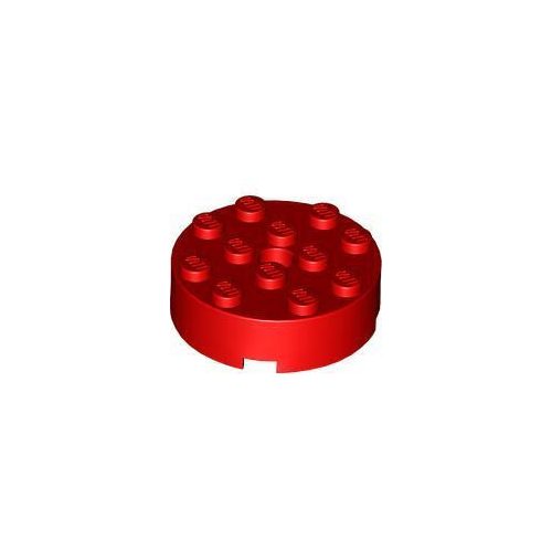 Piros LEGO Kerekített kocka 4 x 4 lyukkal