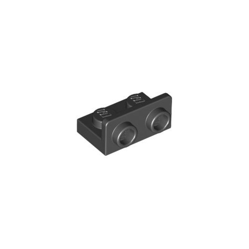 Fekete LEGO Konzol 1 x 2 - 1 x 2 fordított
