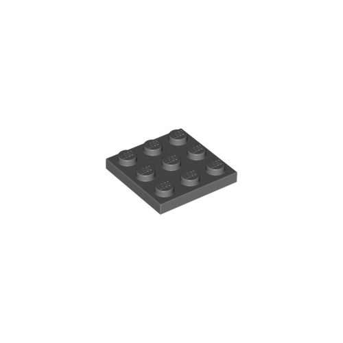 Sötét kékesszürke LEGO Lap 3 x 3