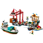 LEGO® City Tengerparti kikötő teherszállító hajóval