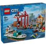 LEGO® City Tengerparti kikötő teherszállító hajóval
