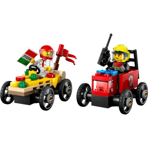 LEGO® City Pizzásautó vs. tűzoltóautó, versenyautós csomag