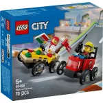 LEGO® City Pizzásautó vs. tűzoltóautó, versenyautós csomag