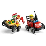 LEGO® City Pizzásautó vs. tűzoltóautó, versenyautós csomag