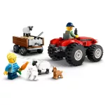 LEGO® City Piros traktor, utánfutó és juhok