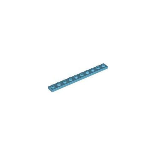 Közép azúrkék LEGO Lap 1 x 10