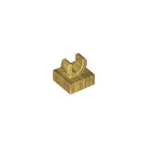 Gyöngyház arany LEGO Módosított csempe 1 x 1 nyitott csipesszel