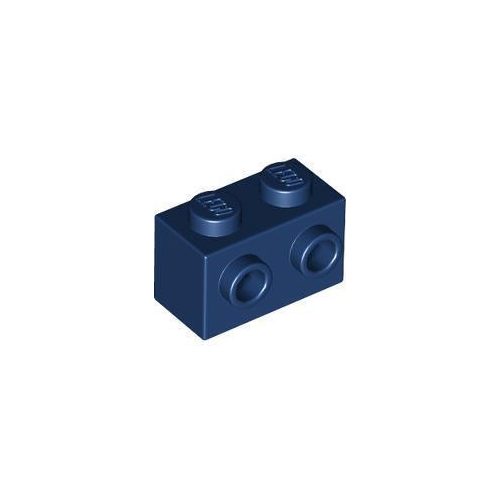 Sötétkék LEGO Módosított kocka 1 x 2 egy oldalán bütykökkel