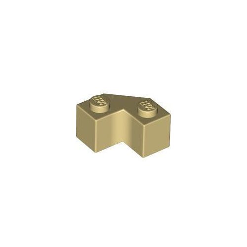 Homokszín LEGO Módosított kocka, ferde élű 2 x 2