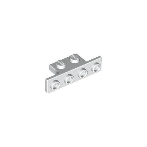 Fehér LEGO Konzol 1 x 2 - 1 x 4 lekerekített sarkokkal alul