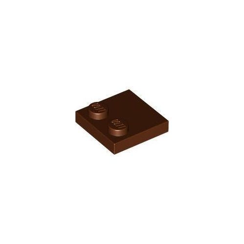 Vörösesbarna LEGO Módosított csempe 2 x 2 az egyik szélén bütykökkel