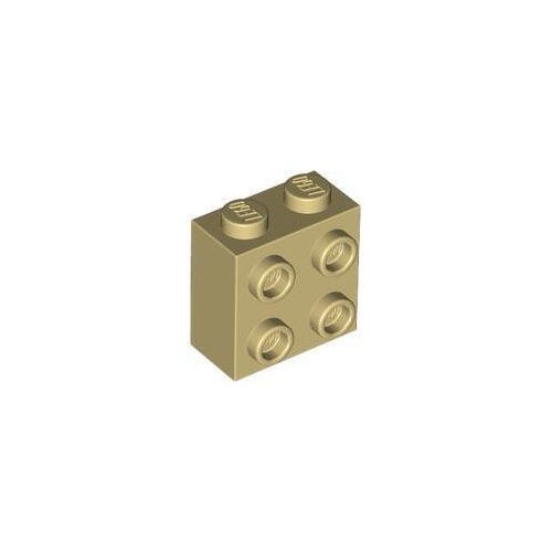 Homokszín LEGO Módosított kocka 1 x 2 x 1 2/3 egy oldalán bütykökkel