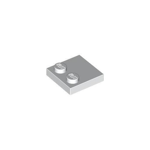Fehér LEGO Módosított csempe 2 x 2 az egyik szélén bütykökkel