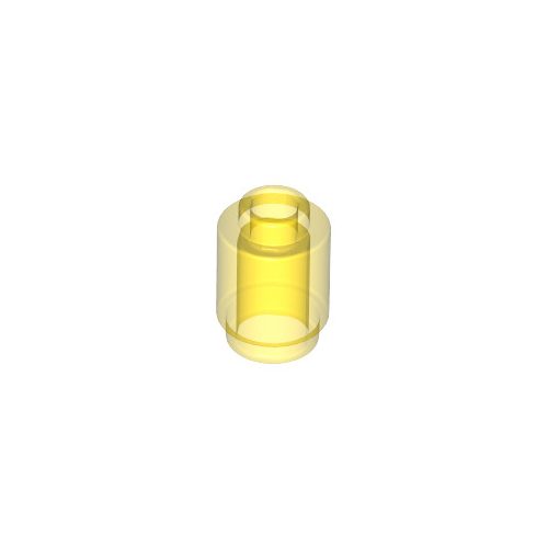 Átlátszó sárga LEGO Kerekített kocka 1 x 1