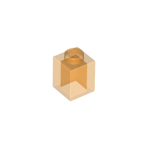Átlátszó narancssárga LEGO Kocka 1 x 1
