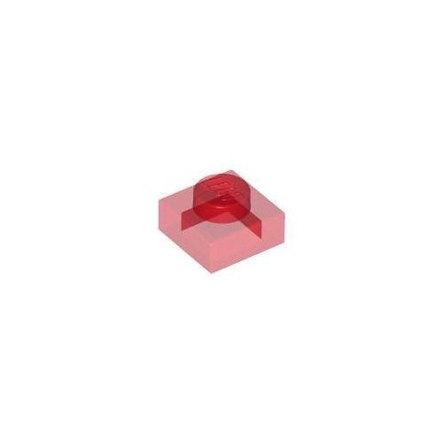 Átlátszó piros LEGO Lap 1 x 1