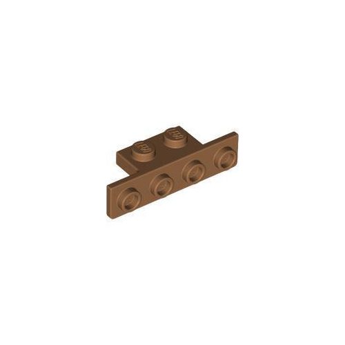 Közép bőrszín LEGO Konzol 1 x 2 - 1 x 4 lekerekített sarkokkal alul