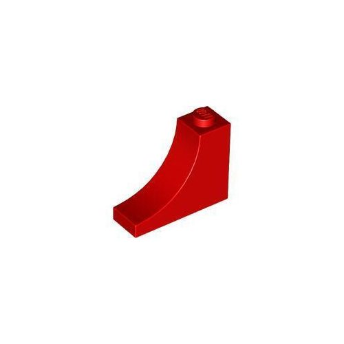 Piros LEGO Boltív 1 x 3 x 2 fordított