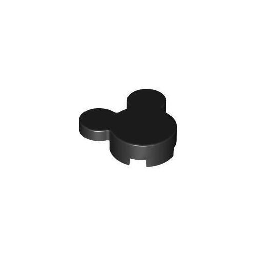 Fekete LEGO Kerekített kocka 2 x 2 x Mickey Egér fej