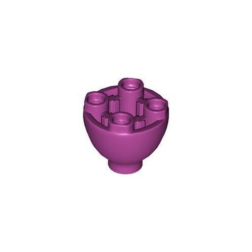 Magenta LEGO Kerekített kocka 2 x 2 domború alj, bütykökkel
