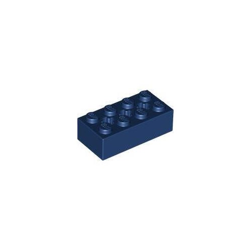 Sötétkék LEGO Technic kocka 2 x 4 3 tengely lyukkal