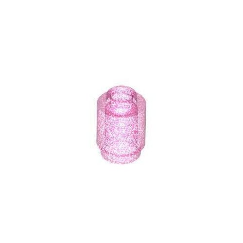 Szatén átlátszó sötét rózsaszín LEGO Kerekített kocka 1 x 1