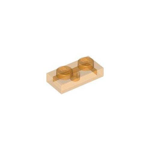 Átlátszó narancssárga LEGO Lap 1 x 2