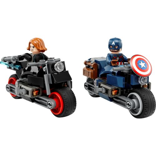 LEGO® Marvel Fekete Özvegy és Amerika Kapitány motorkerékpárok