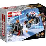 LEGO® Marvel Fekete Özvegy és Amerika Kapitány motorkerékpárok